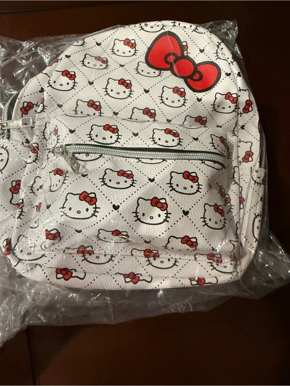 Hello Kitty White & Red All Over Print Mini Backpack *NWT